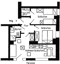 Mit einem Klick in den Grundriss gelangen Sie zu einem Foto des jeweiligen Raums.